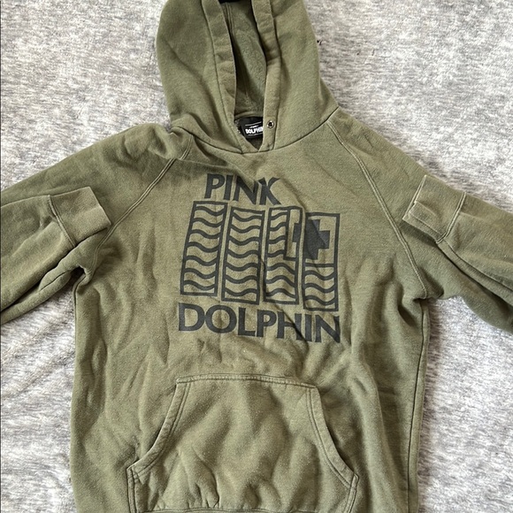 Pink Dolphin Army Green Hoodie - Picture 1 of 1